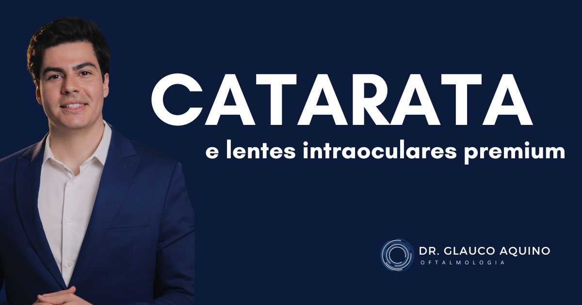 Capa do site, que fala sobre catarata e lentes intraoculares de alta tecnologia ou lentes premium